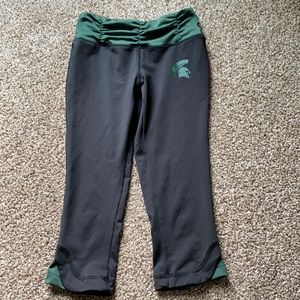 Michigan State Spartans MSU Crop Leggings Capris